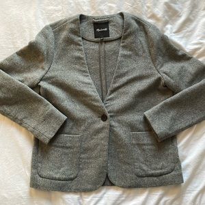 Madewell Wool Mix Gray Blazer Coatigan Cardigan